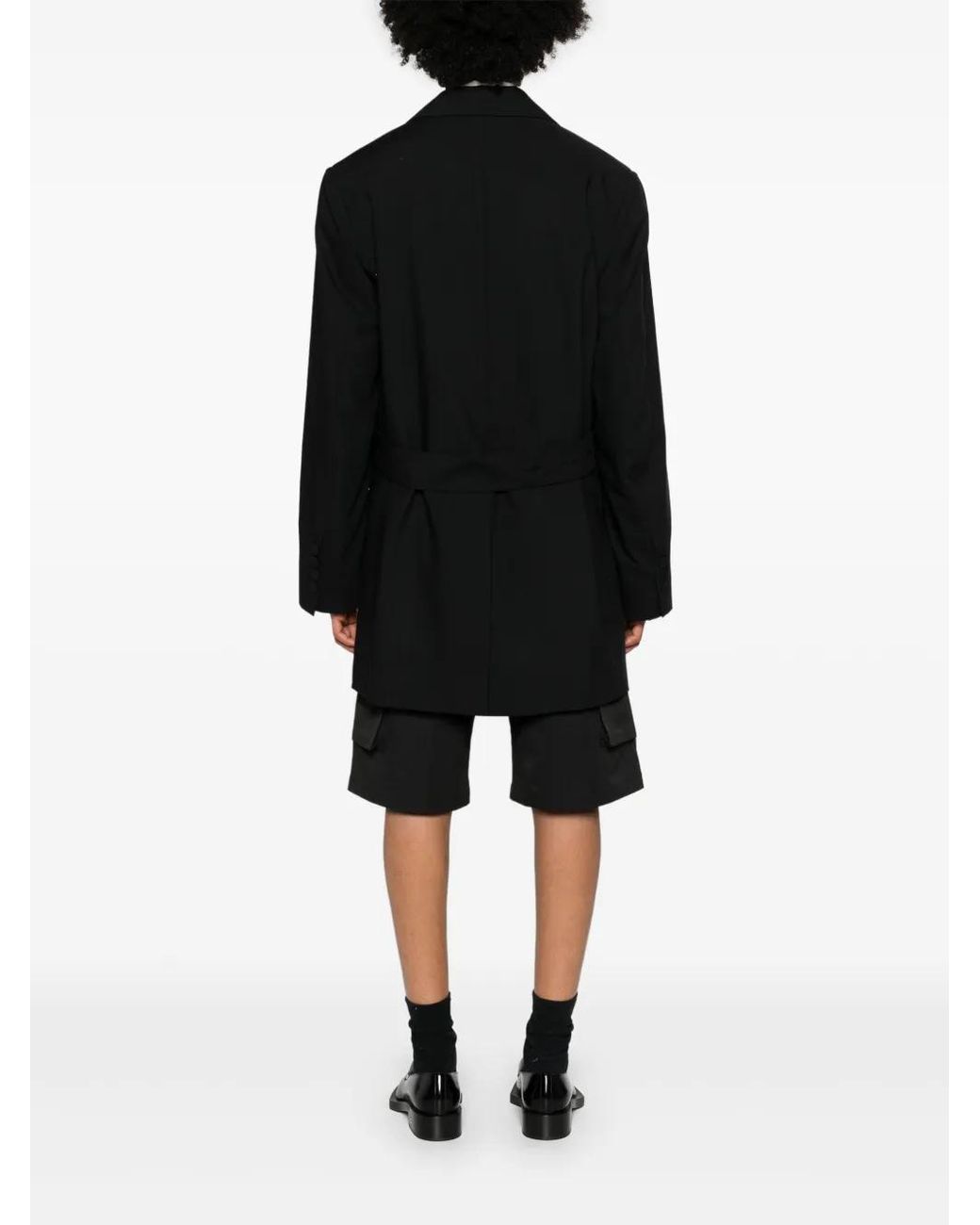 Gauchère Black Belted Wool Blazer