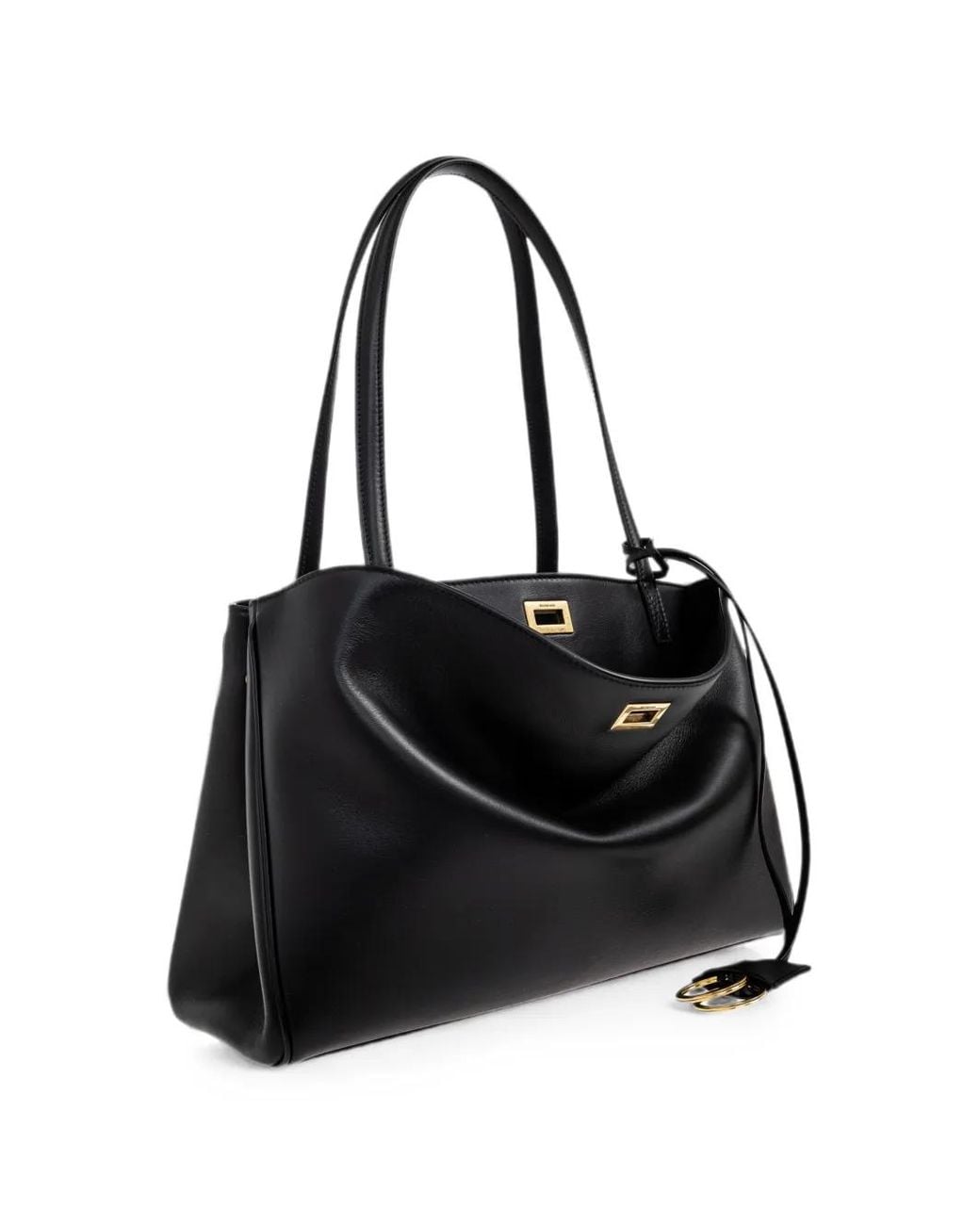 Balenciaga Black Small Rodeo Leather Tote Bag