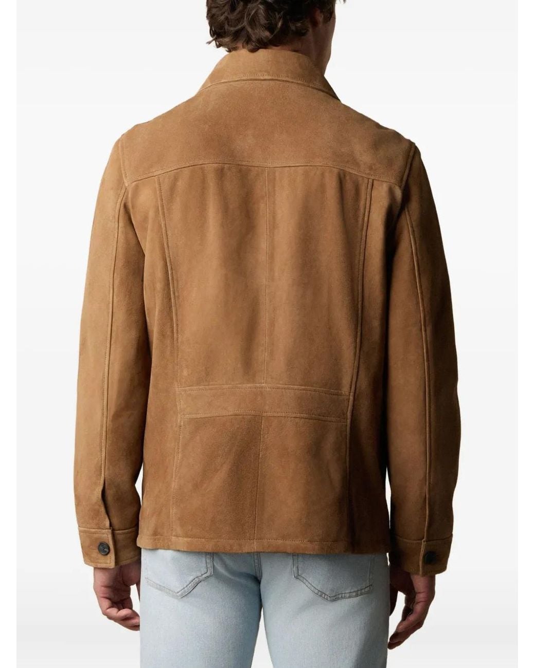 Brooks Brothers Brown Suede Overshirt Jacket for men