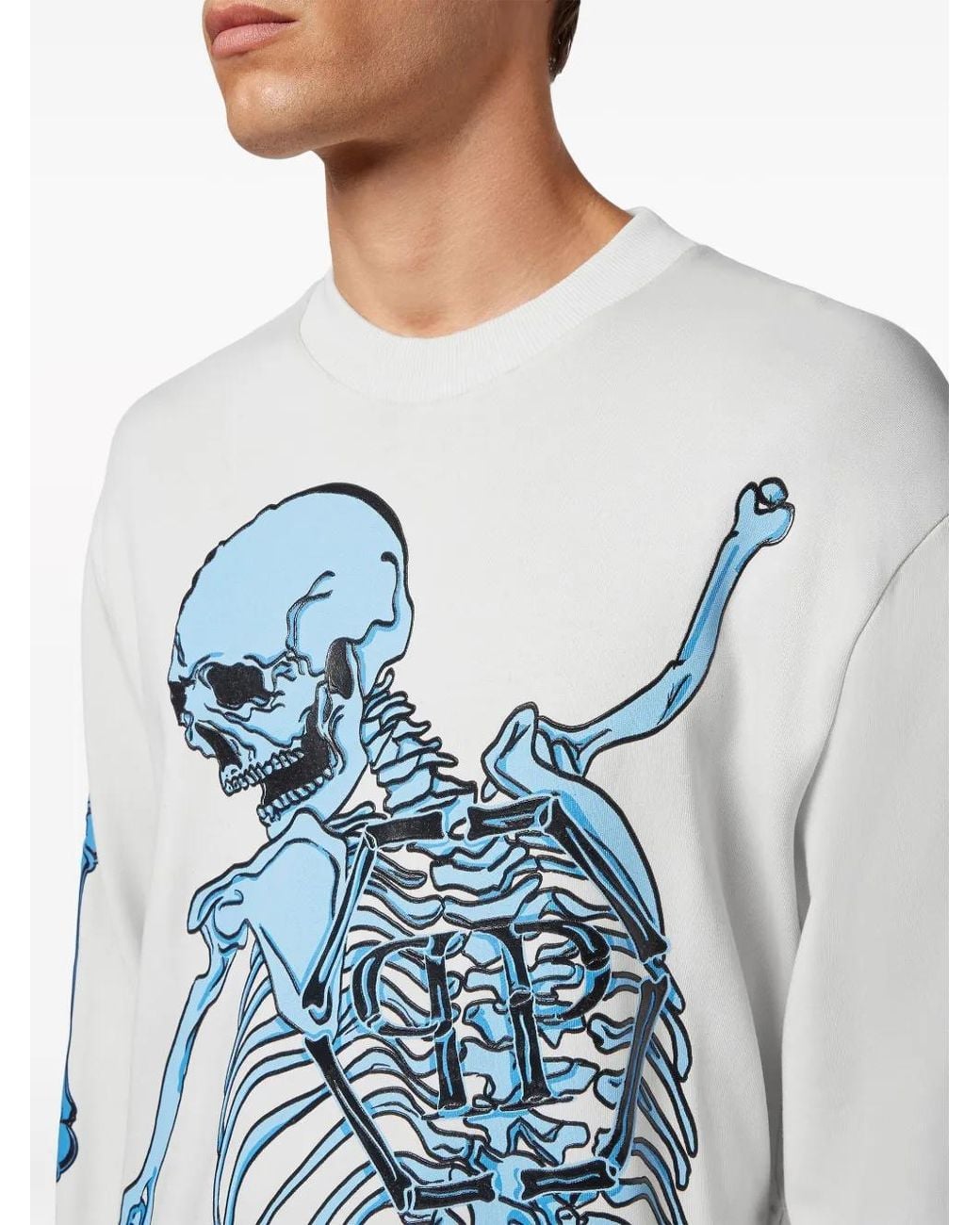 Sweat En Coton À Imprimé Tête De Mort Philipp Plein pour homme en coloris Blue