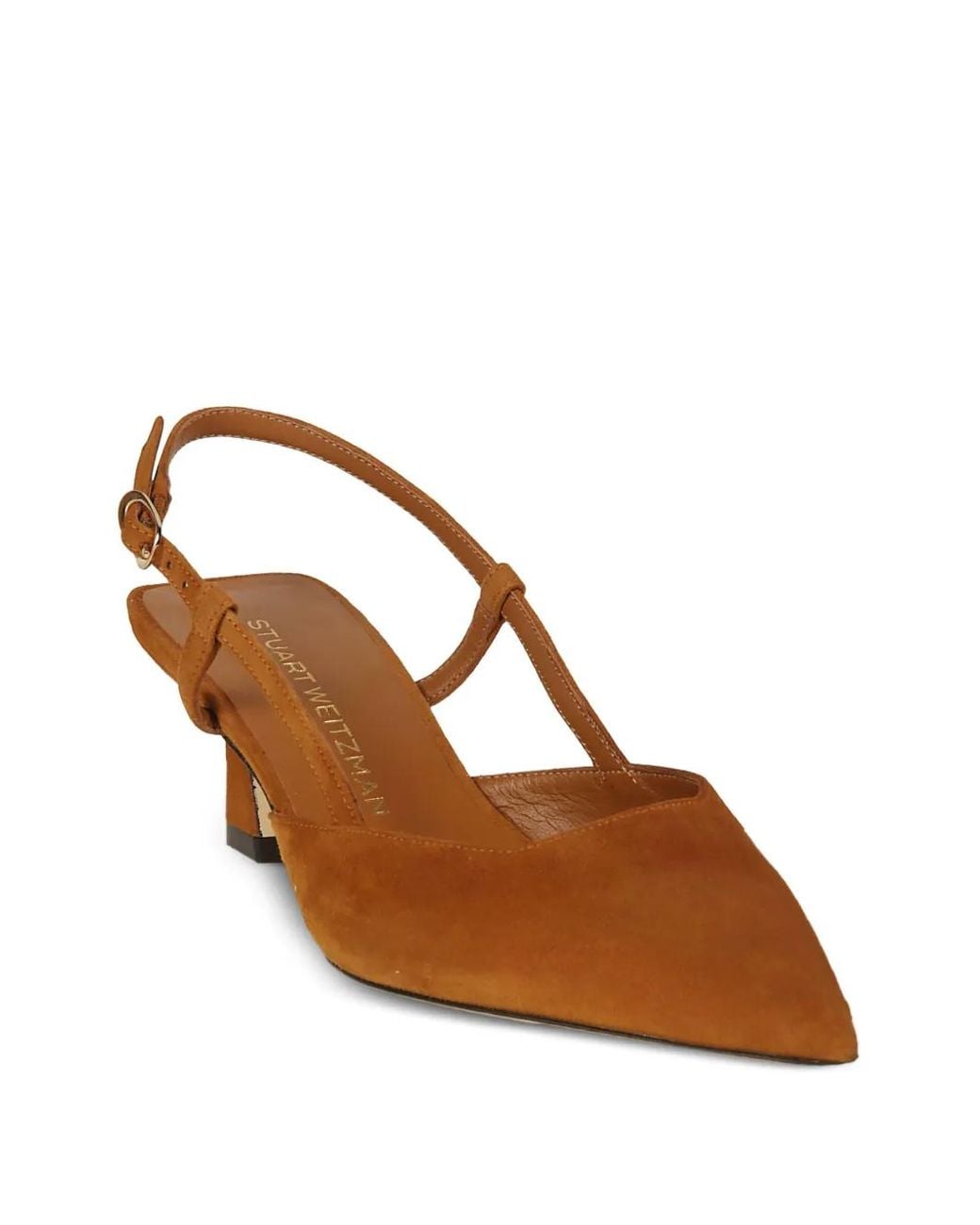 Stuart Weitzman Brown Slingback-Pumps Aus Wildleder