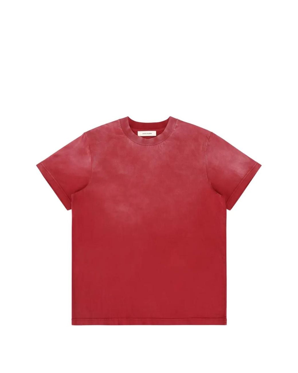 Entire studios Red Faded-Effect Crew-Neck T-Shirt