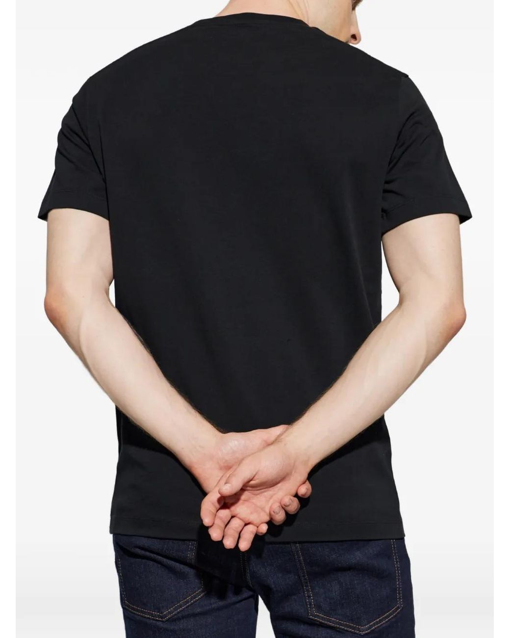 DSquared² Black Logo-Patch T-Shirt for men