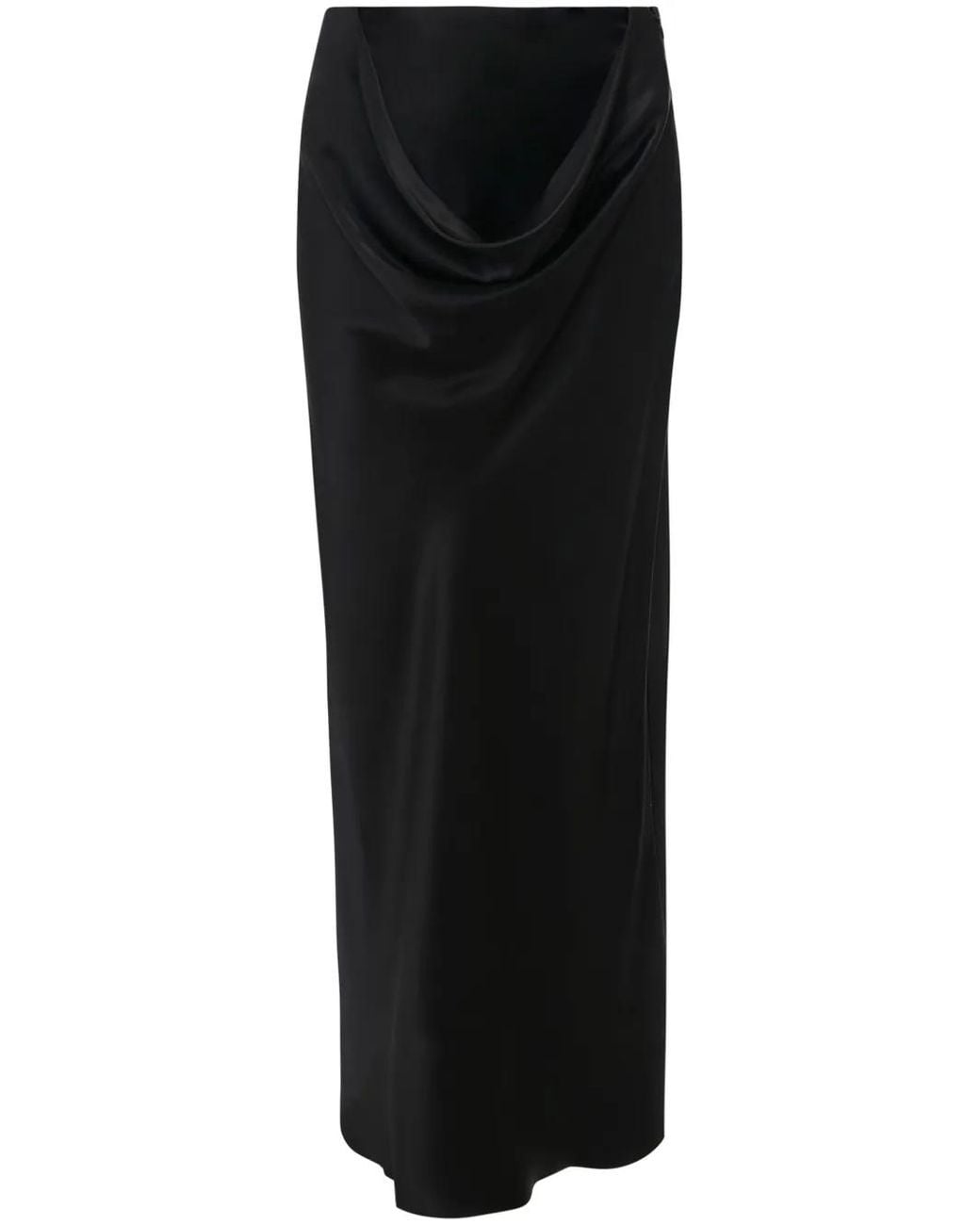 J.W. Anderson Black Draped Silk Maxi Skirt