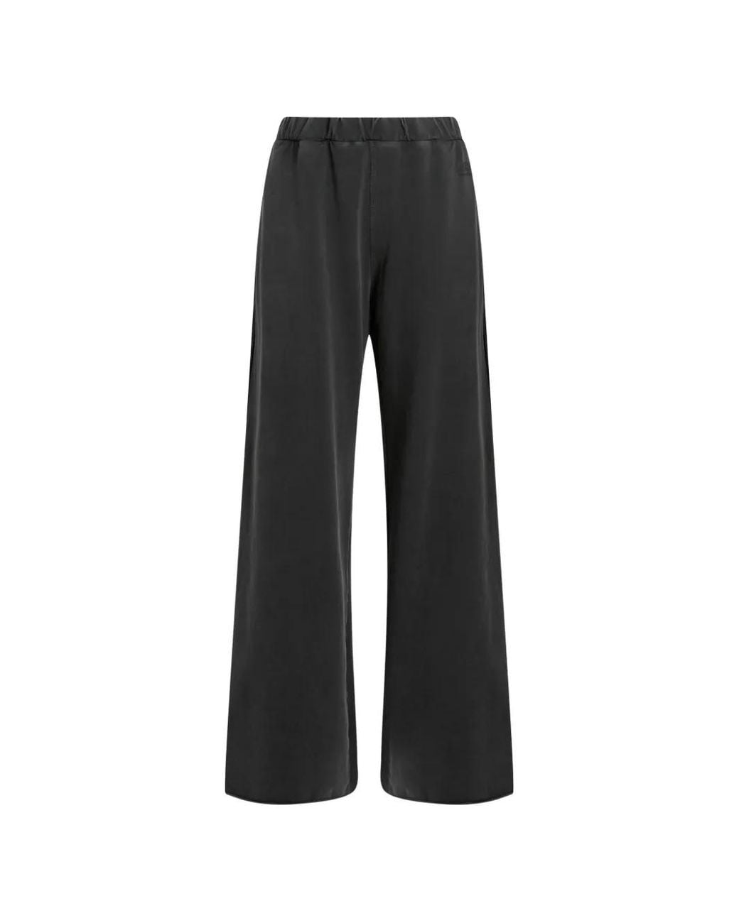 Moschino Black Wide-Leg Cotton Track Trousers