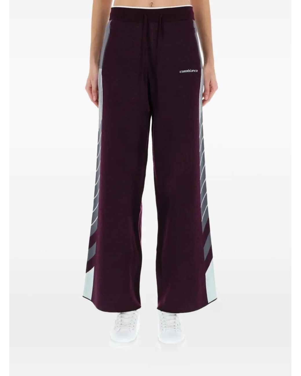 Casablanca Purple Diagonal Tennis Trousers