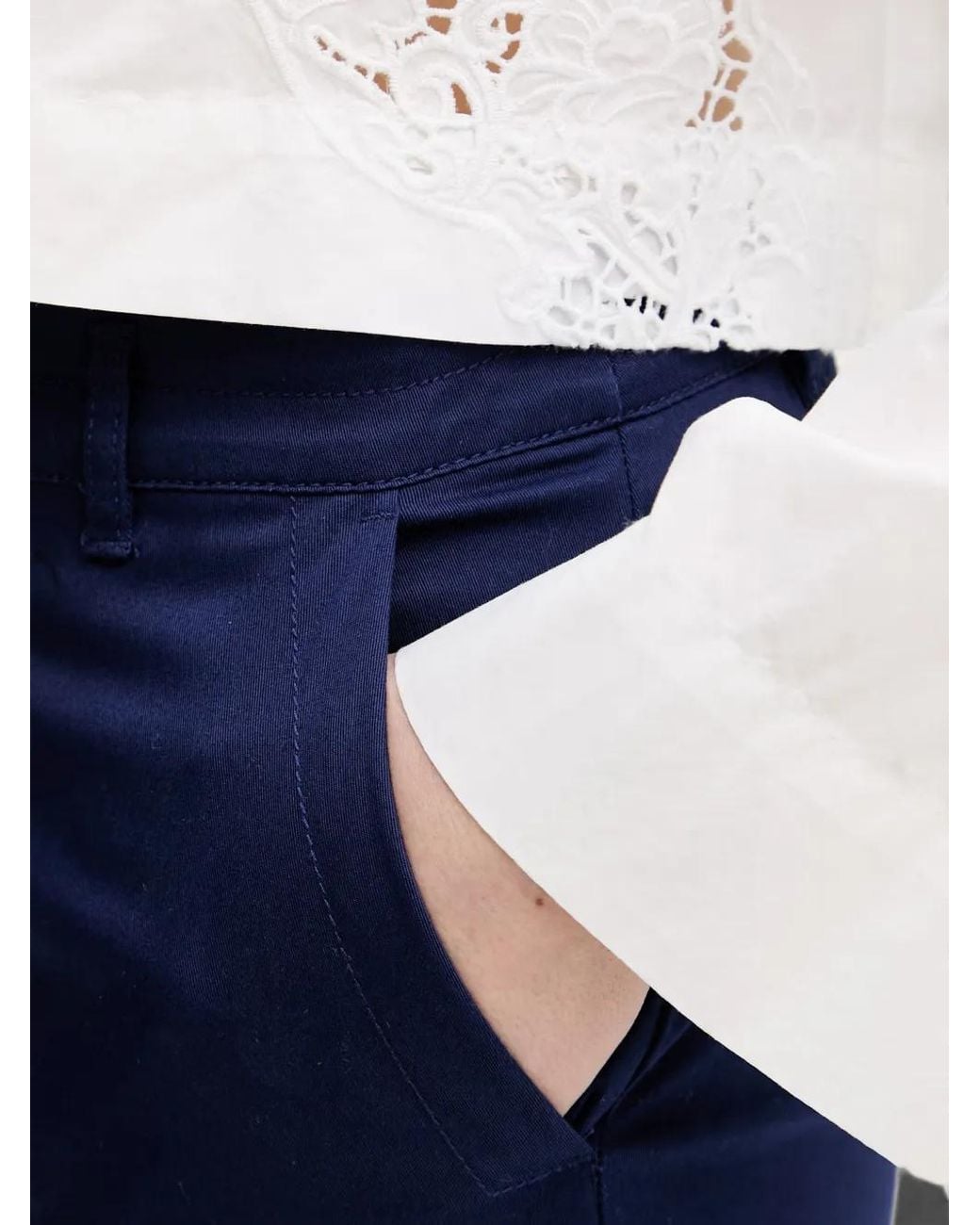 Sisley Blue Pantalon À Coupe Courte
