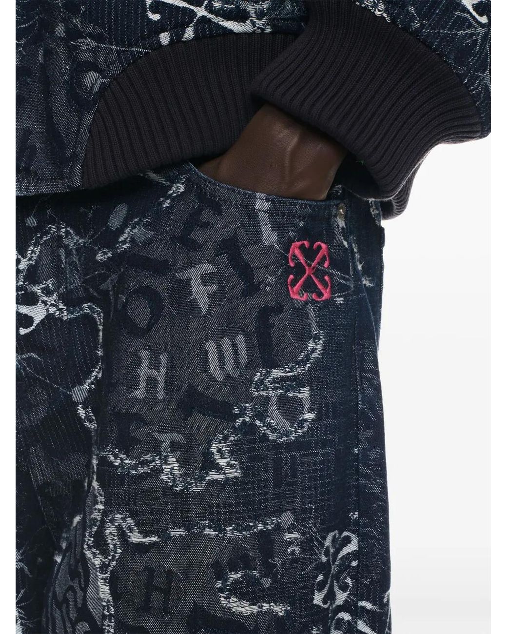 Off-White c/o Virgil Abloh Blue Off- Jeans for men