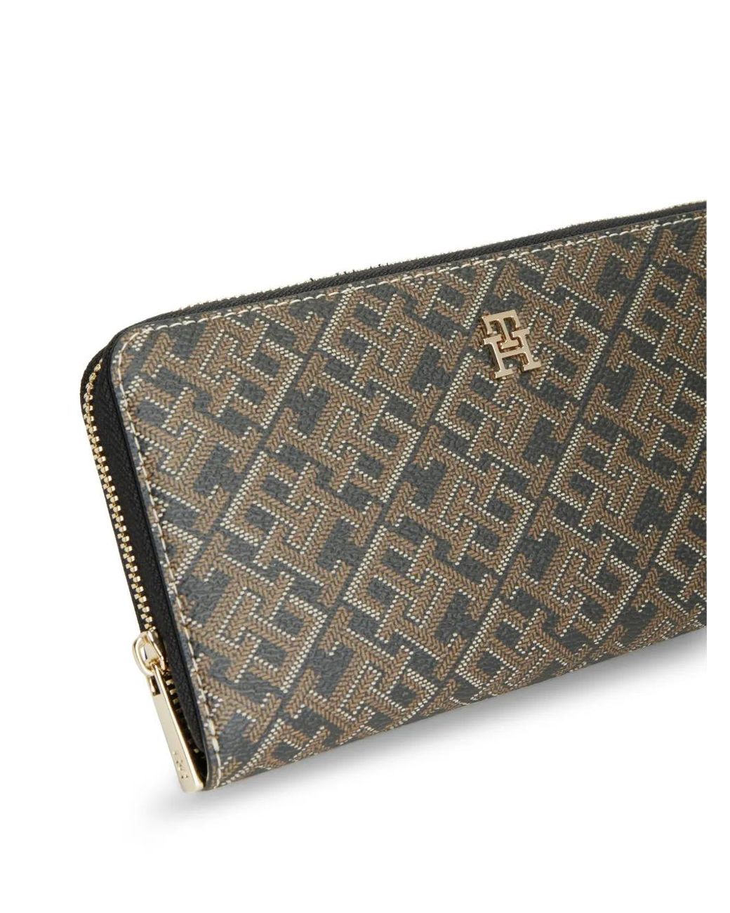 Tommy Hilfiger Gray Portefeuille À Plaque Logo Th