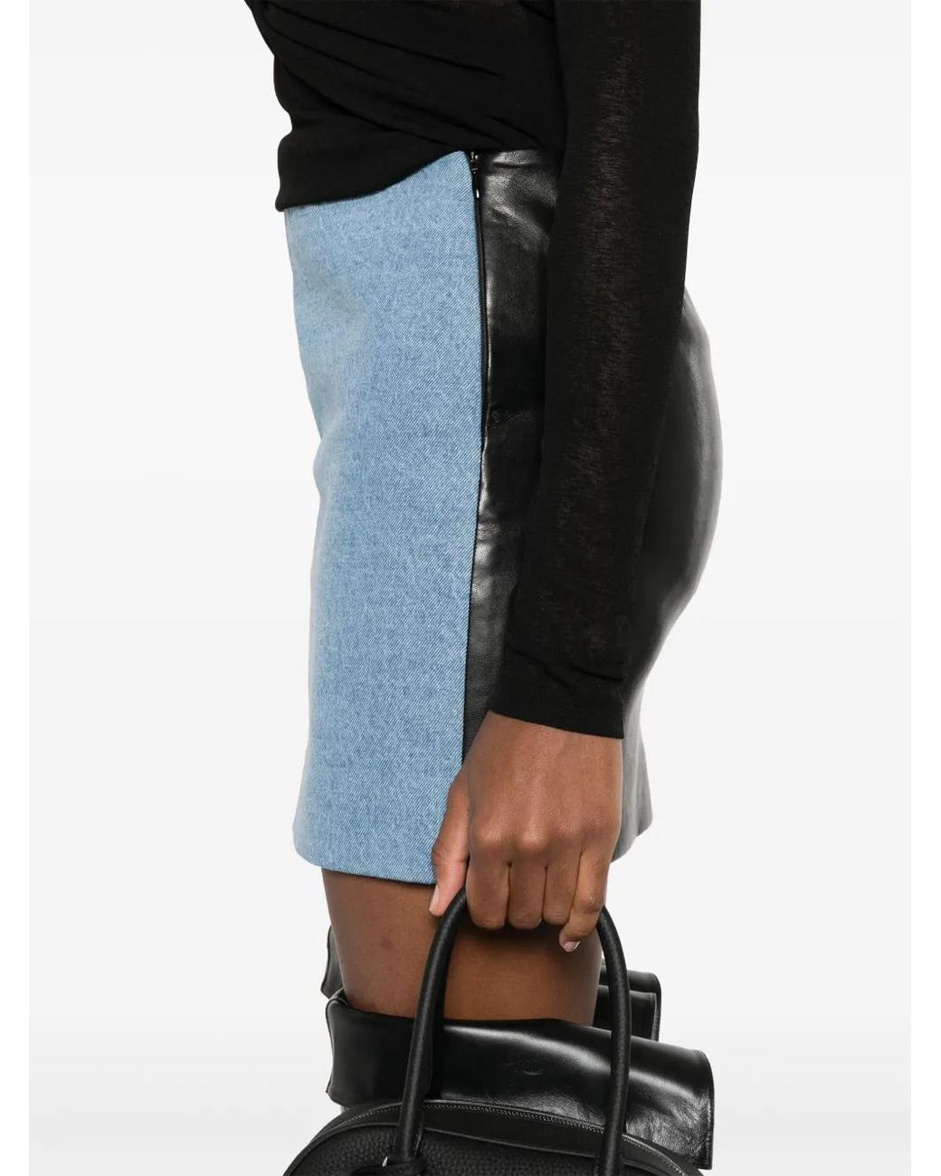 Nanushka Blue Denim Mini Skirt