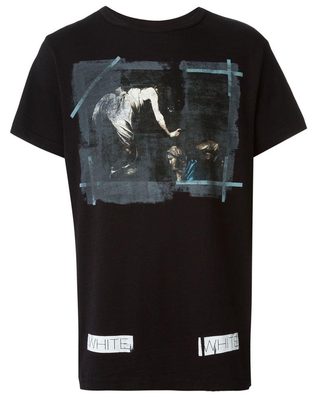 Off-White c/o Virgil Abloh Faded Painting T-shirt in Black for Men | Lyst