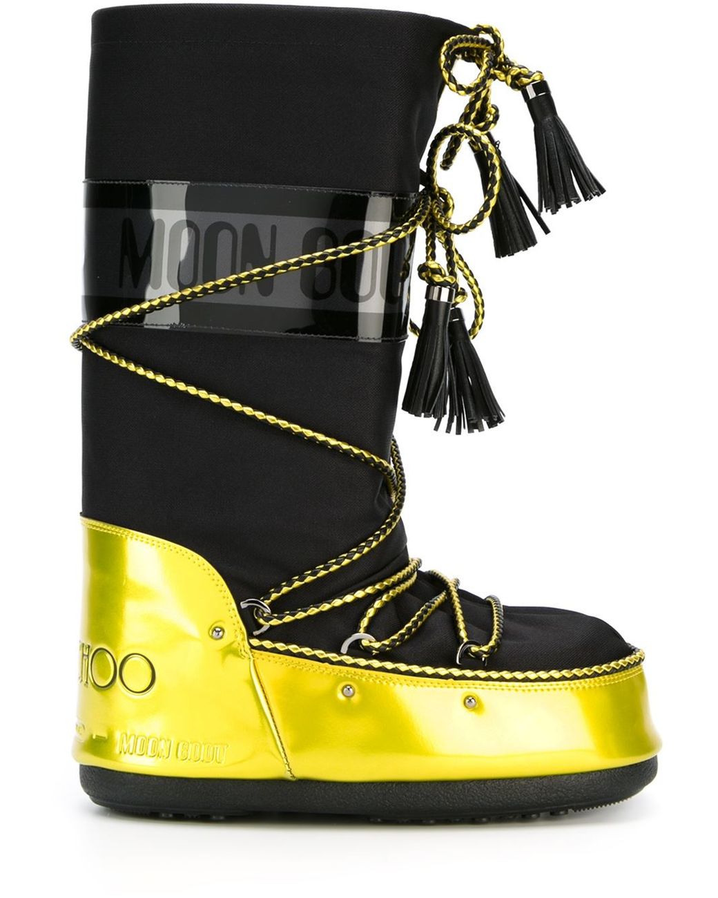 Jimmy Choo Panelled Moon Boots in Black | Lyst