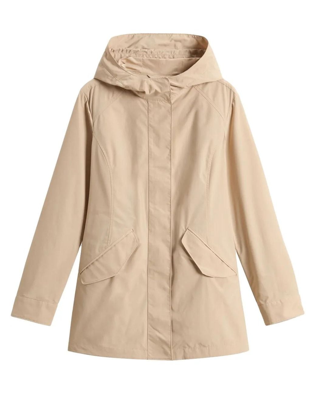 Woolrich Natural Hooded Parka Coat