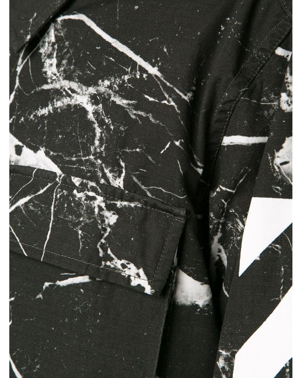 Grøn Alvorlig hobby Off-White c/o Virgil Abloh Marble Print Jacket in Black for Men | Lyst