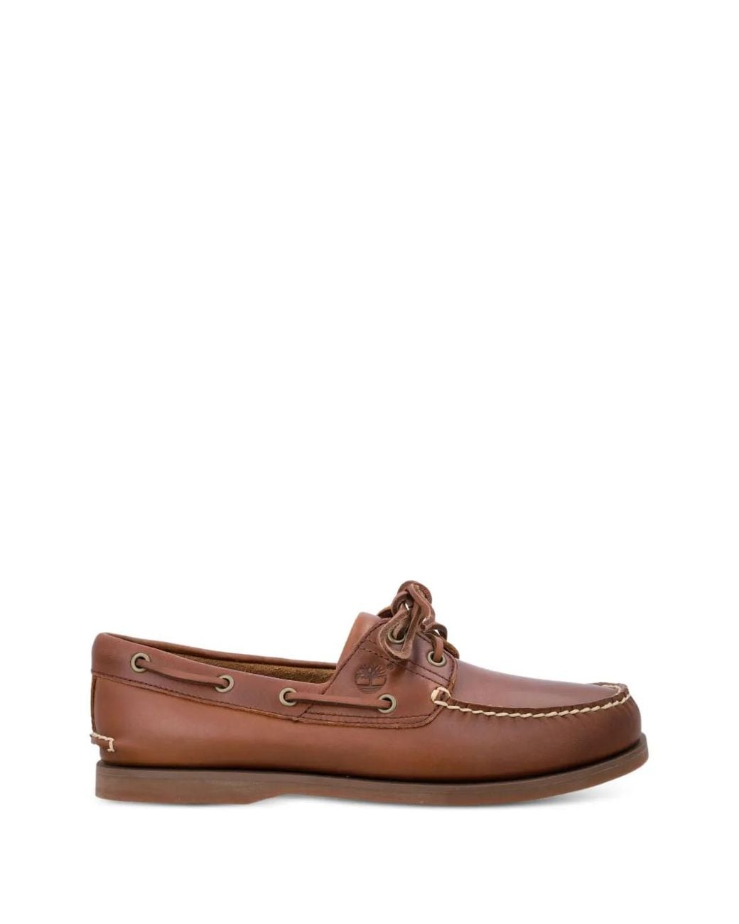 Timberland Brown Leather Boat Shoes for men