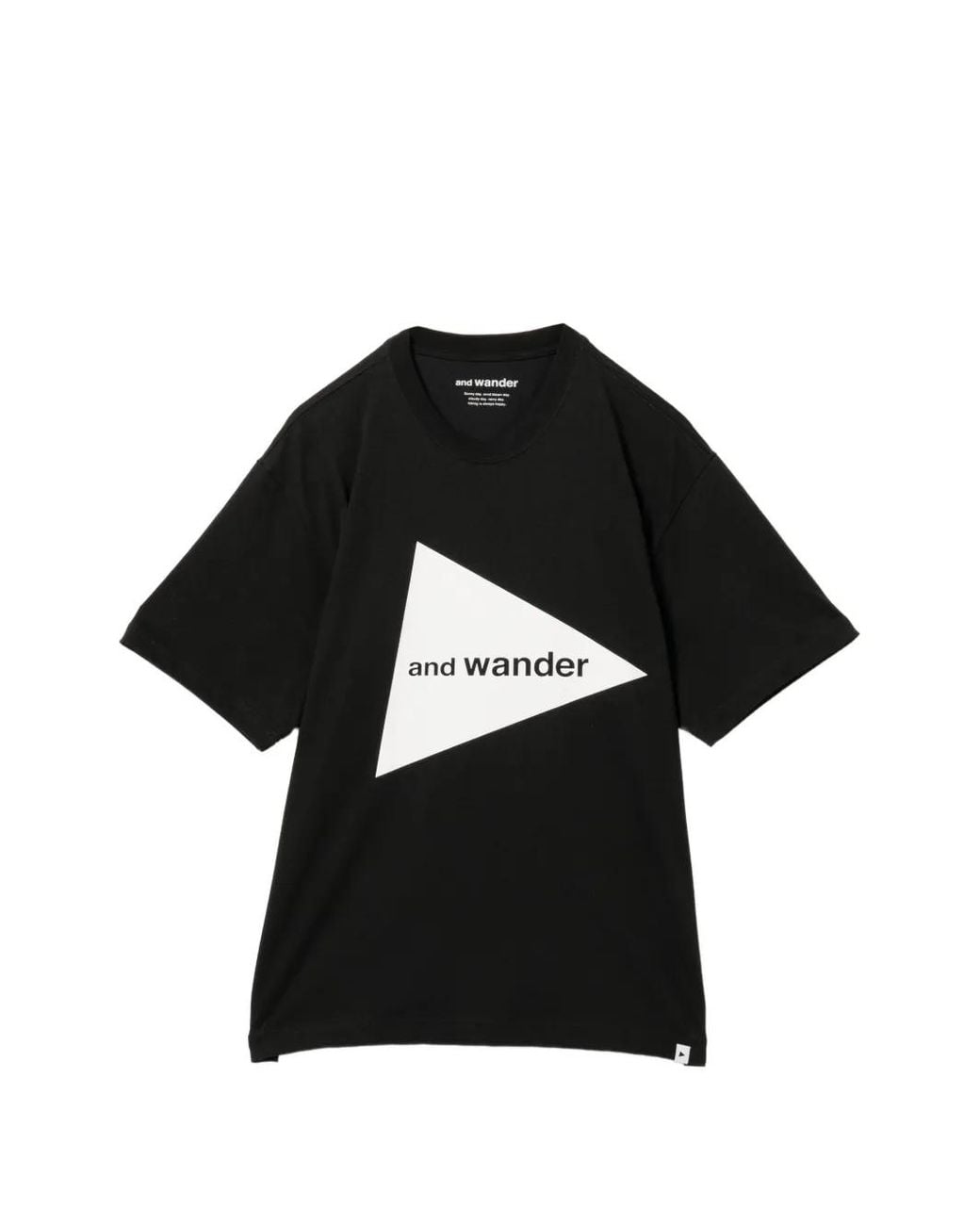 And Wander Black T-Shirt À Logo for men