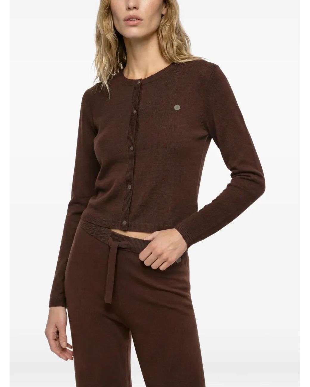 Karl Lagerfeld Brown Autograph Loungewear Cardigan
