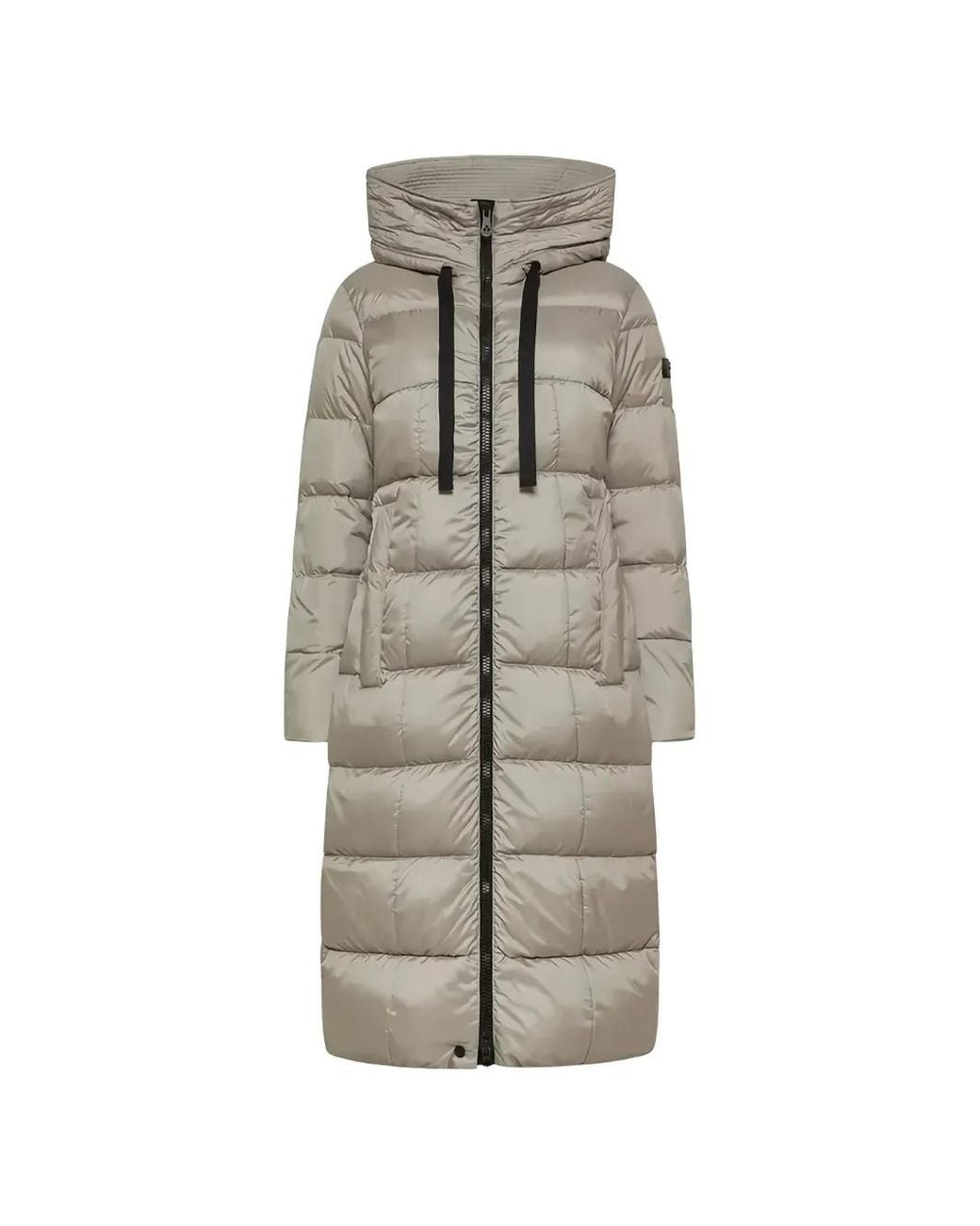 Peuterey White Hooded Quilted Coat