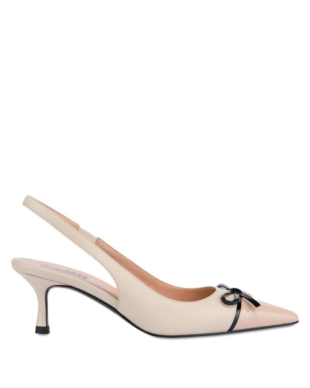 Pumps Con Fiocco di Love Moschino in Natural