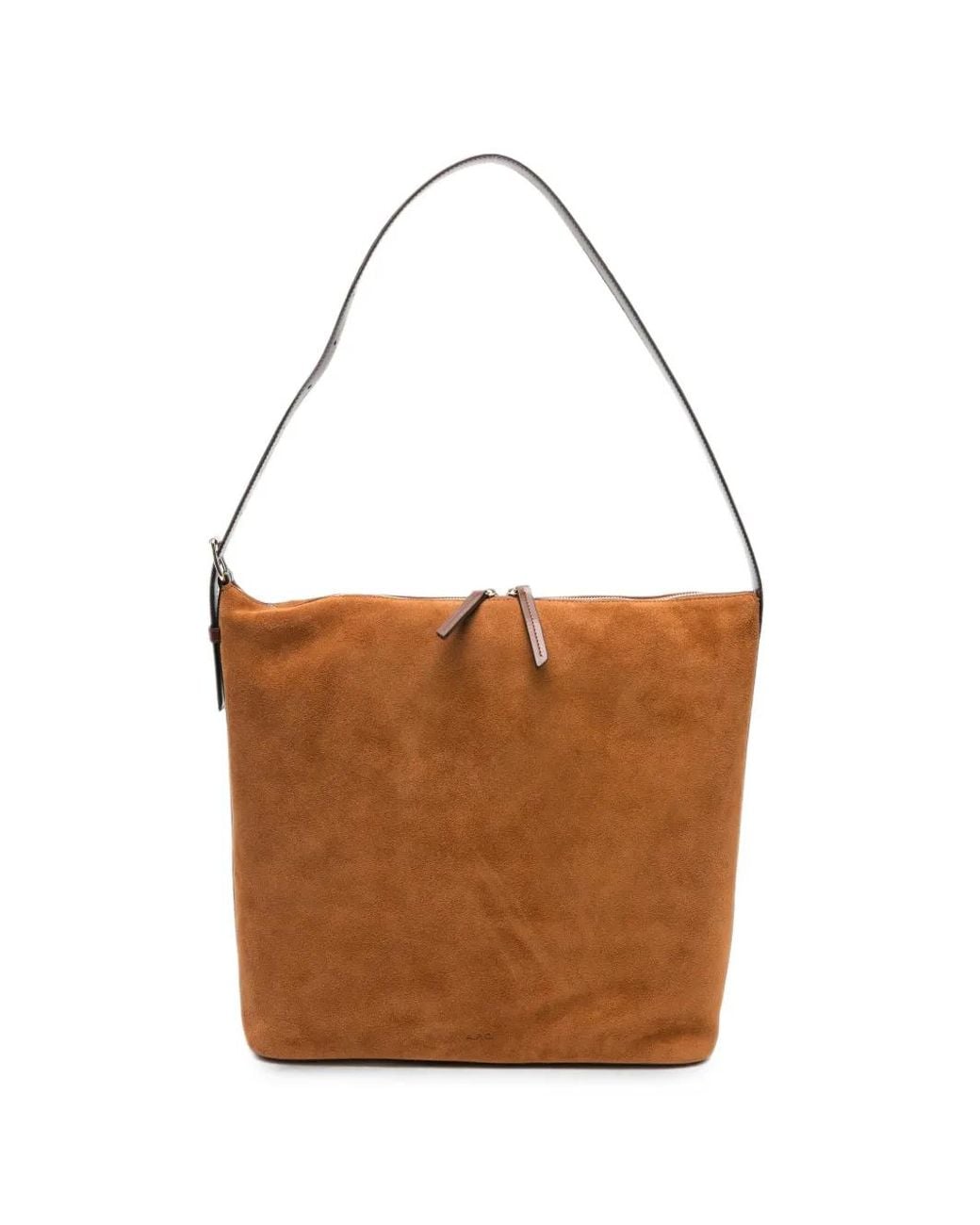 A.P.C. Brown Suede Shoulder Bag
