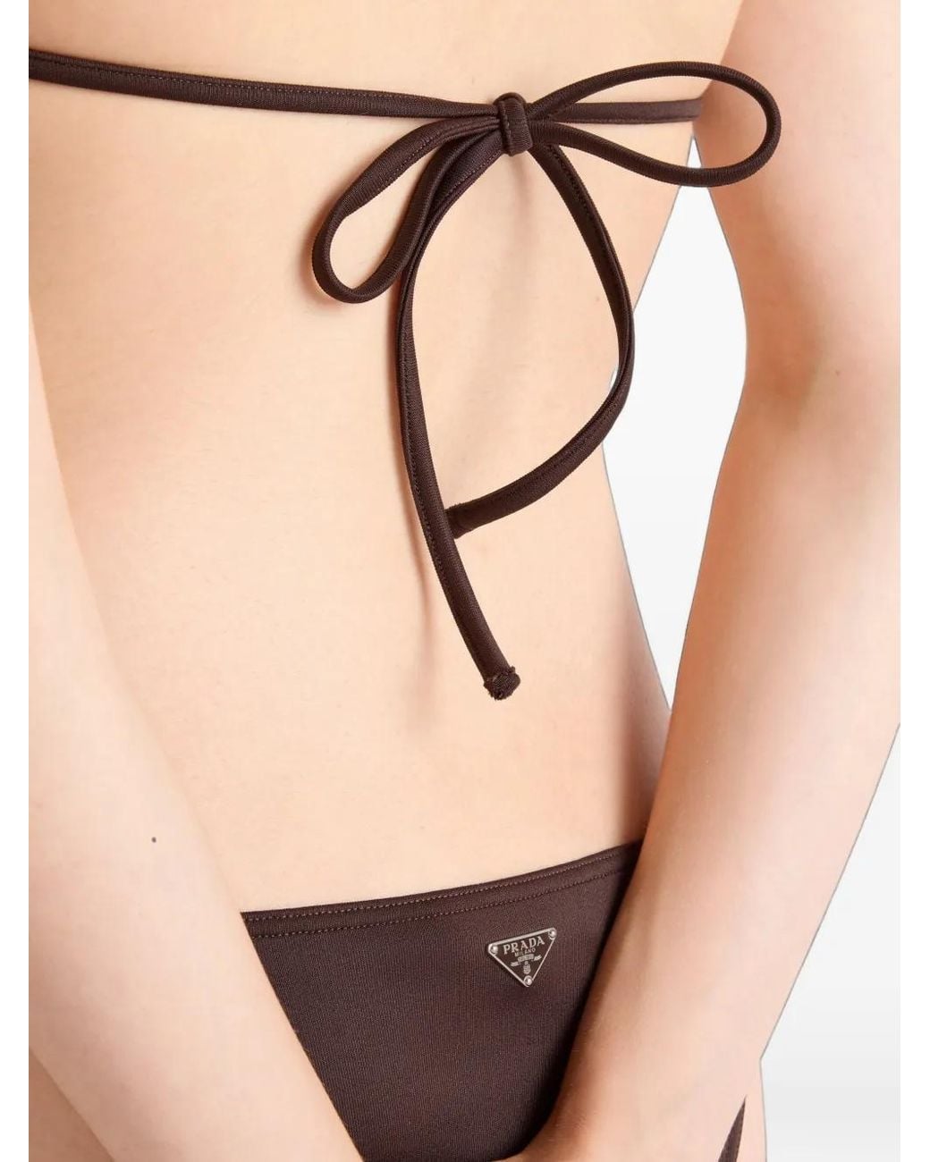 Prada Purple Interlock Knit Bikini Bottoms