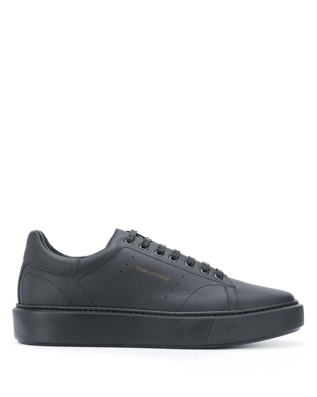 Tagliatore Leather Wade Low-top Sneakers in Black for Men - Lyst