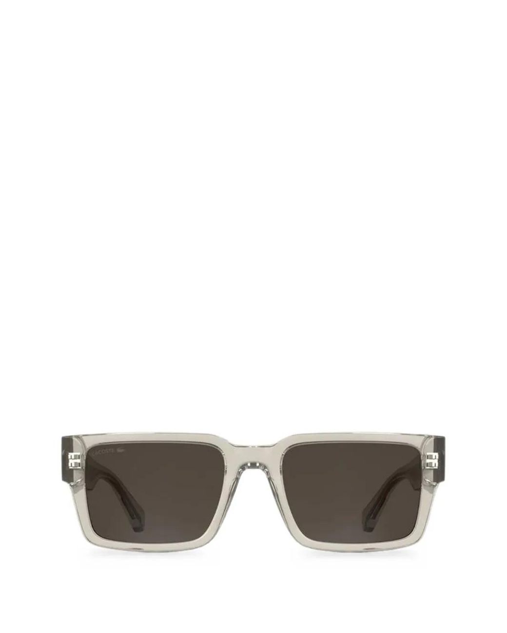 Lacoste Gray Rectangle-Frame Sunglasses for men