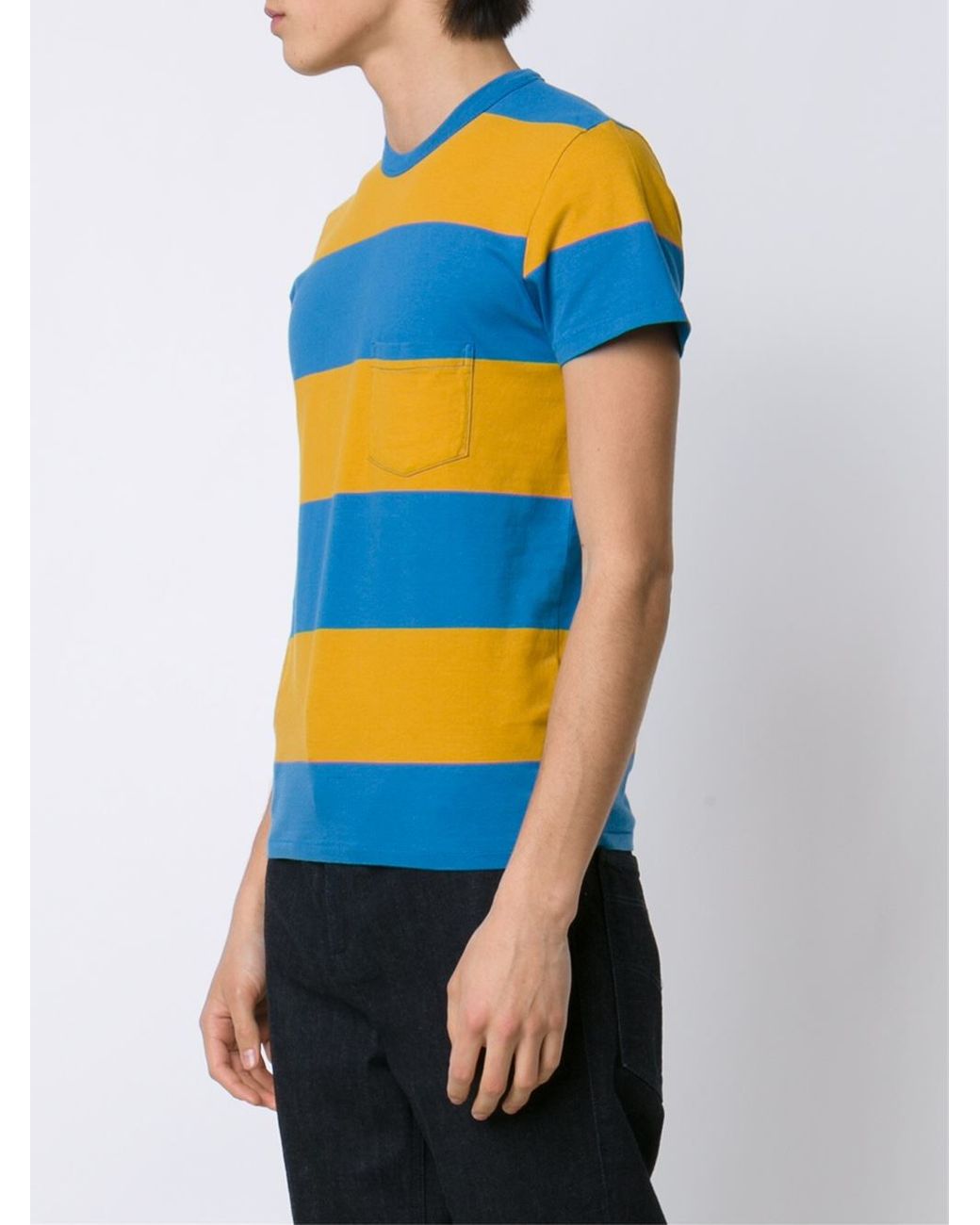 Levi's Vintage Clothing 1960s Casual Stripe T-Shirt - Dark Denim Blue/Orange