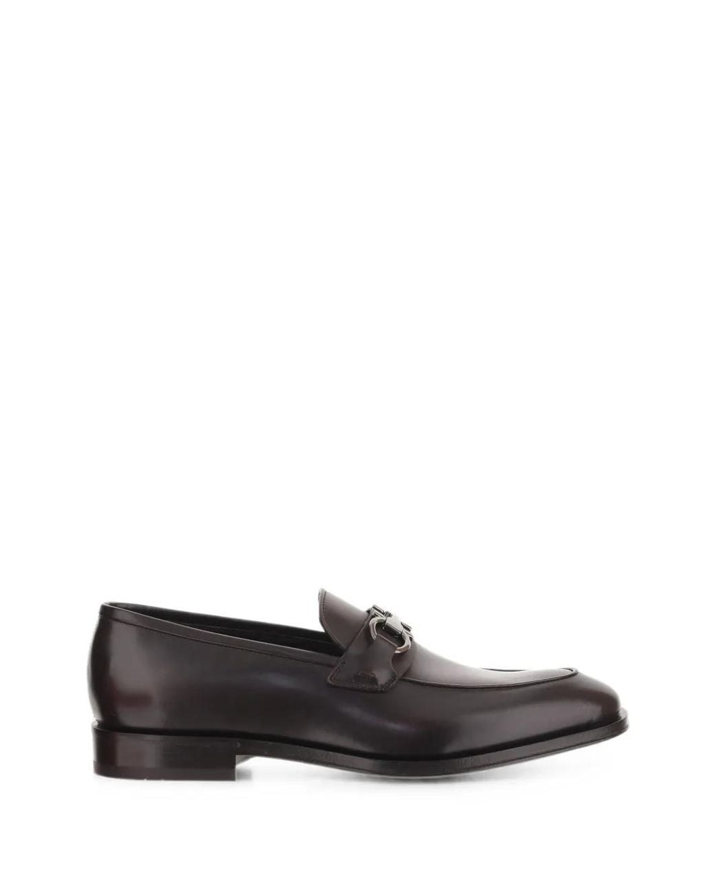 Ferragamo White Loafers With Gancini Buckle for men