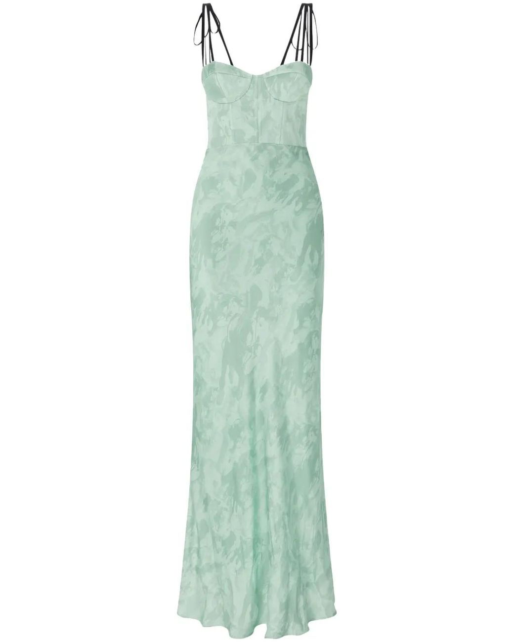 Pinko Green Floral-Print Maxi Dress