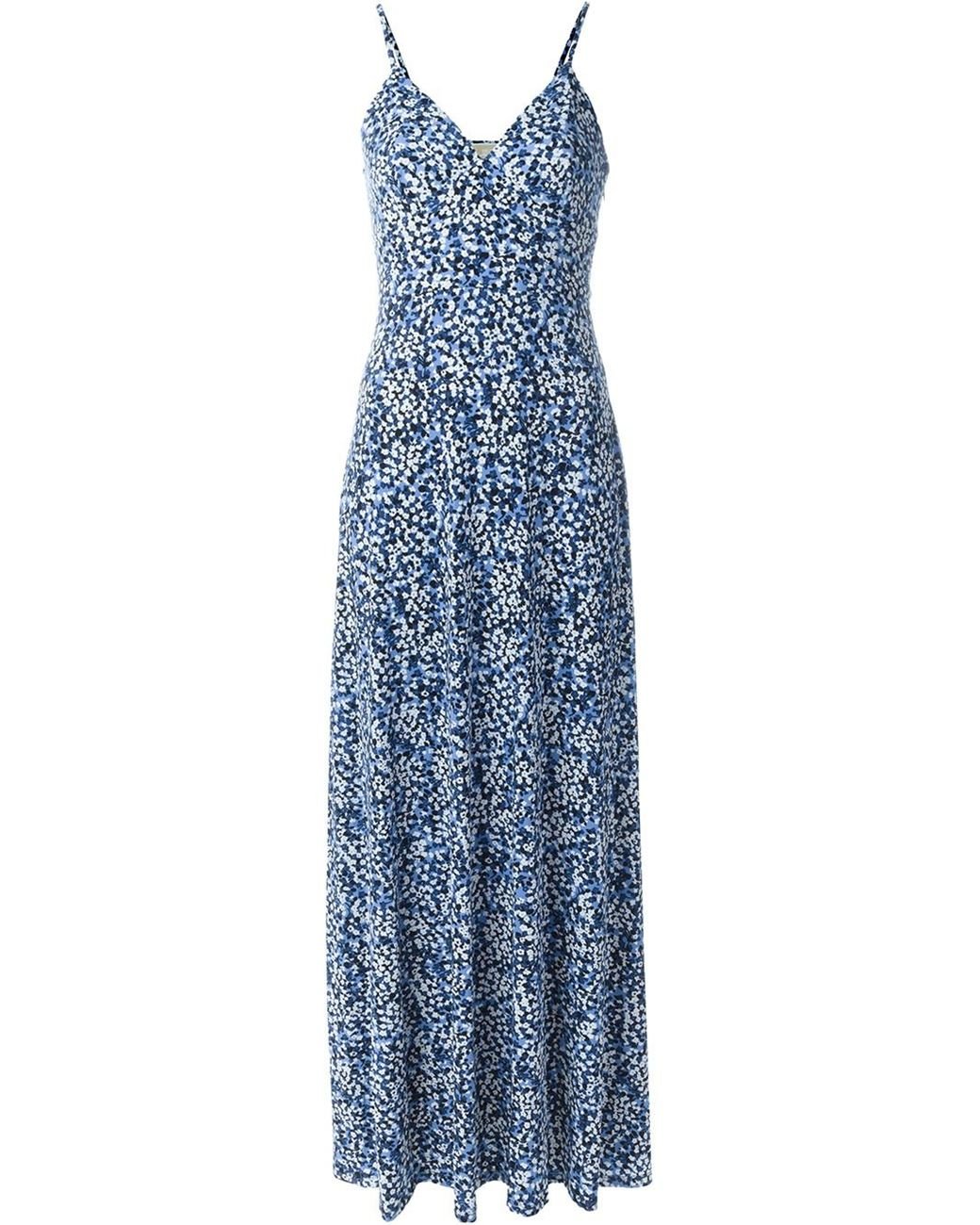 MICHAEL Michael Kors PermaPleated Embellished Maxi Dress Navy  Neiman  Marcus