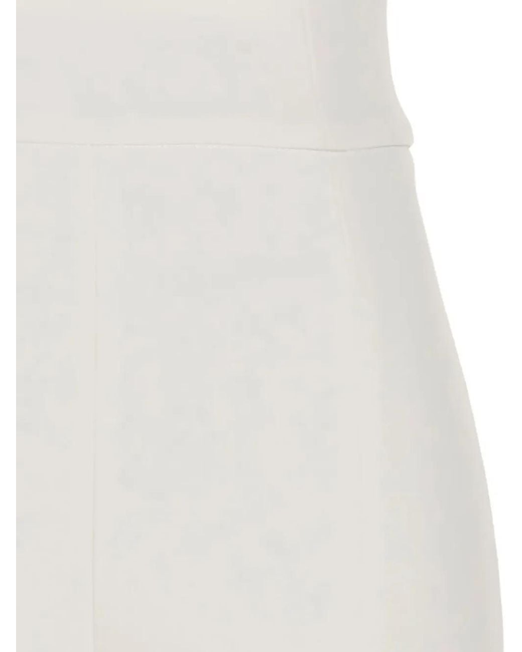 Pinko White Split-Hem Trousers