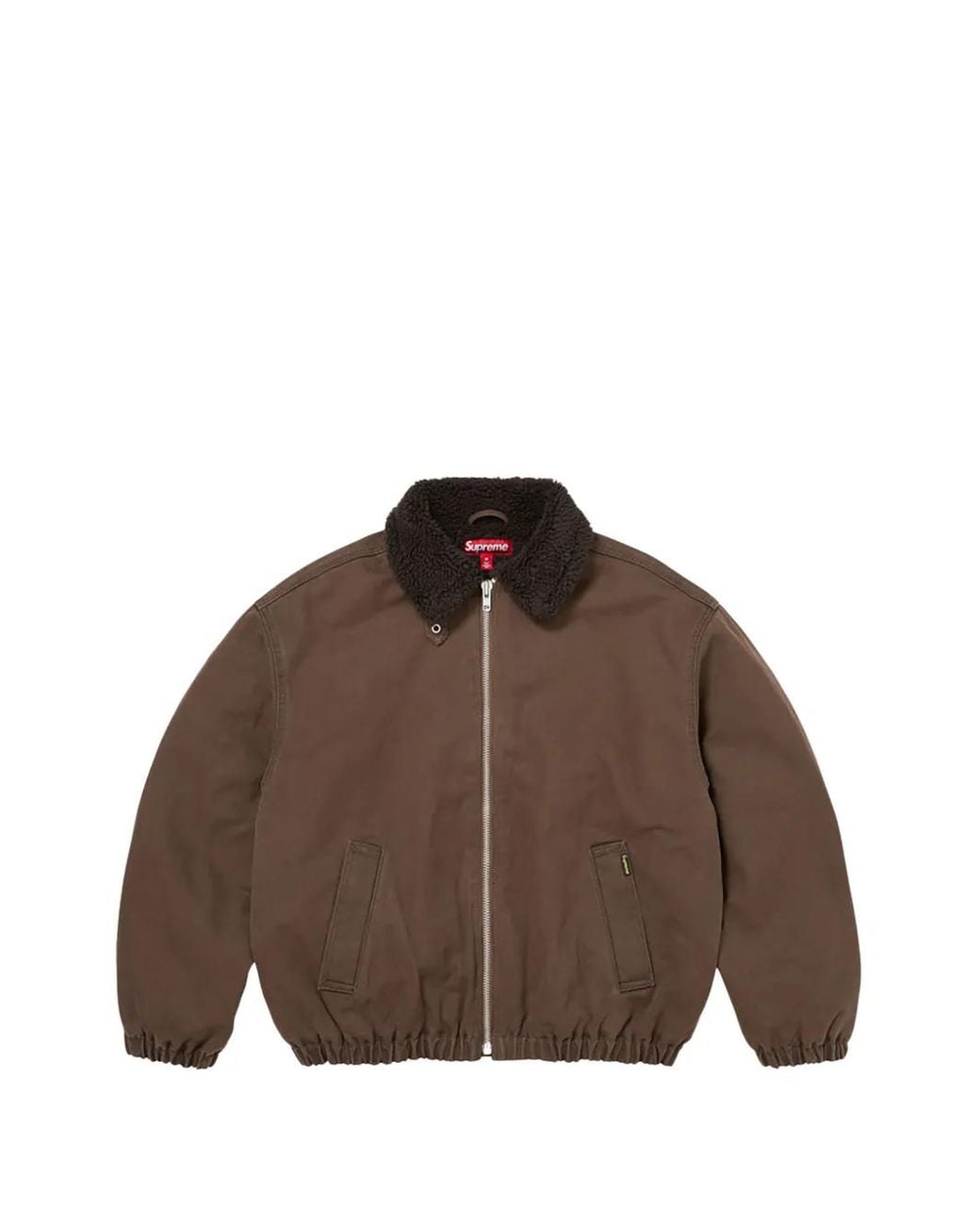 Supreme Brown Faux-Shearling Bomber Jacket