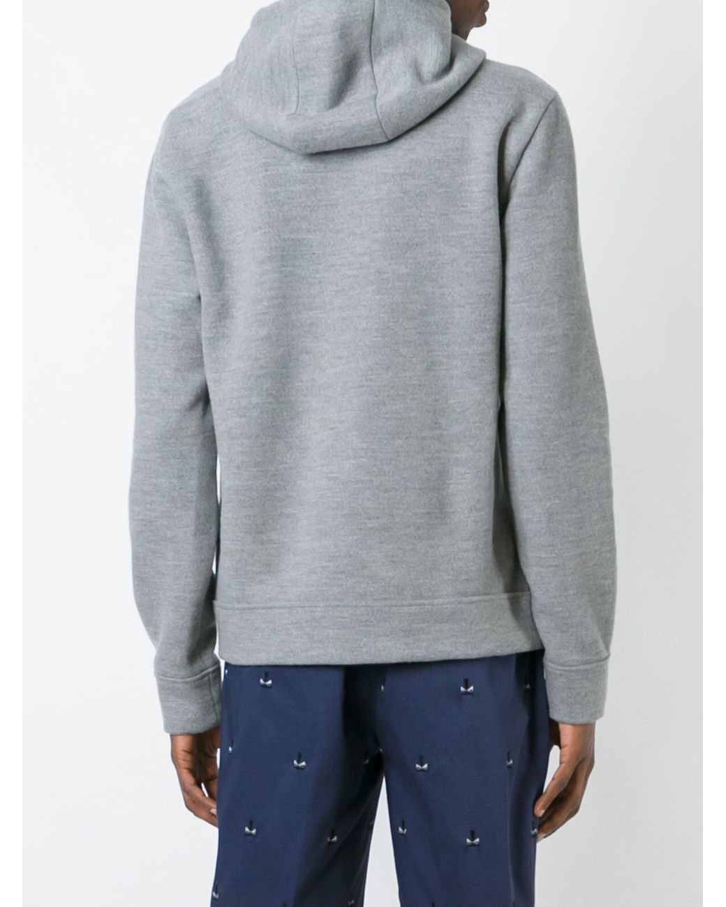 Fendi Logo Hoodie in Gray for Men | Lyst