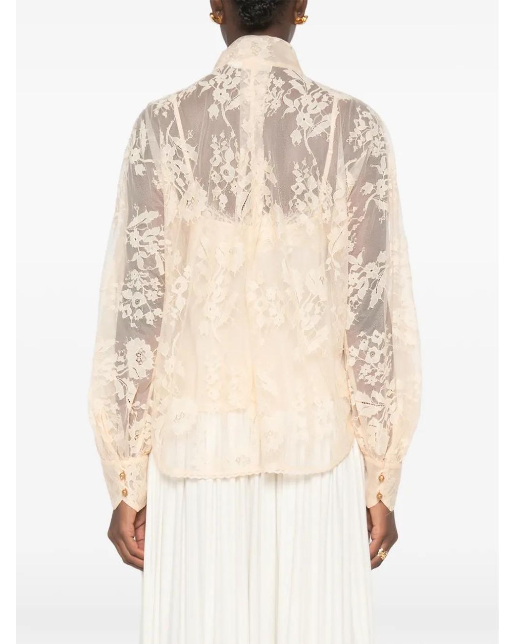 Zimmermann Natural Valiant Lace Shirt