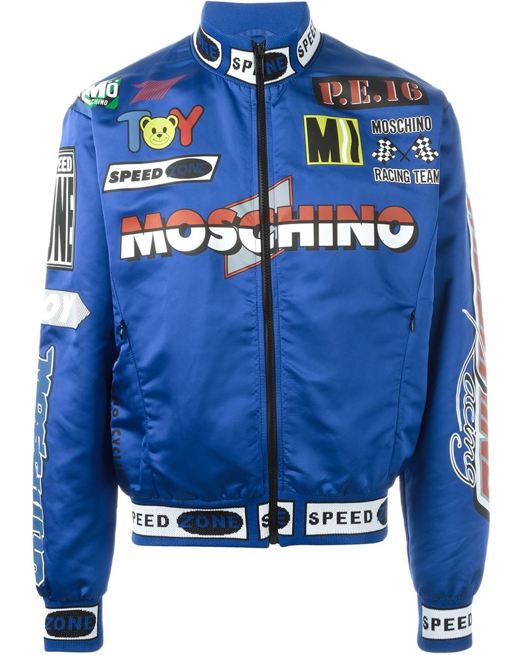 Moschino Racing Bomber Jacket in Blue for Men | Lyst