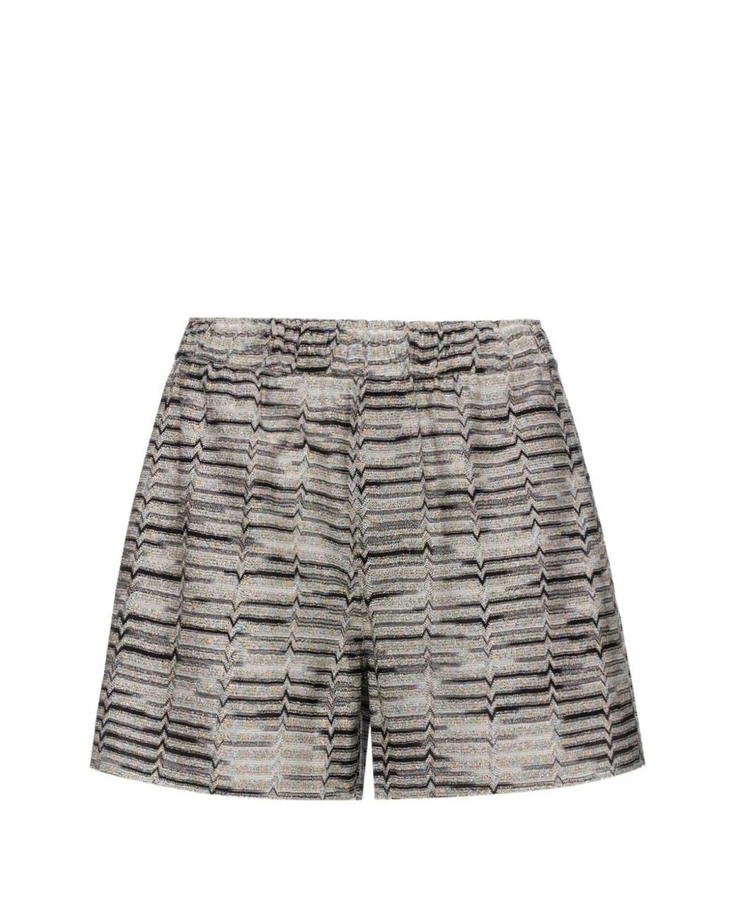 Missoni Gray Zig-Zag Knit Shorts