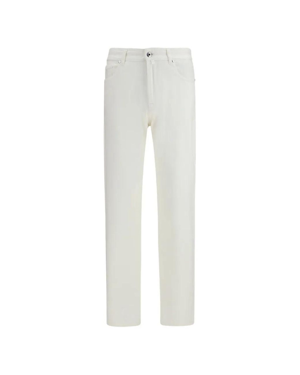 Moorer White Milton Straight-Leg Jeans for men