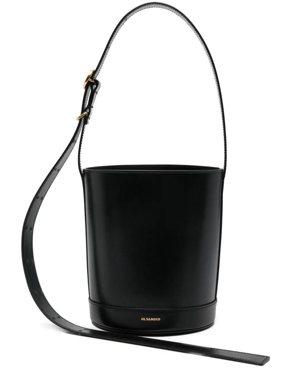 Borsa A Secchiello Cannolo Con Logo di Jil Sander in Black