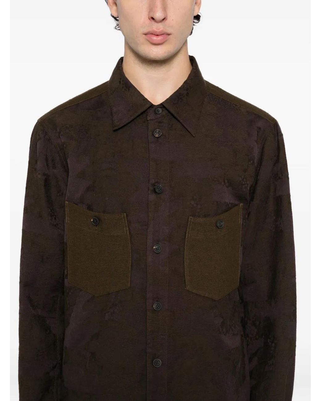 Ziggy Chen Brown Cotton Shirt for men