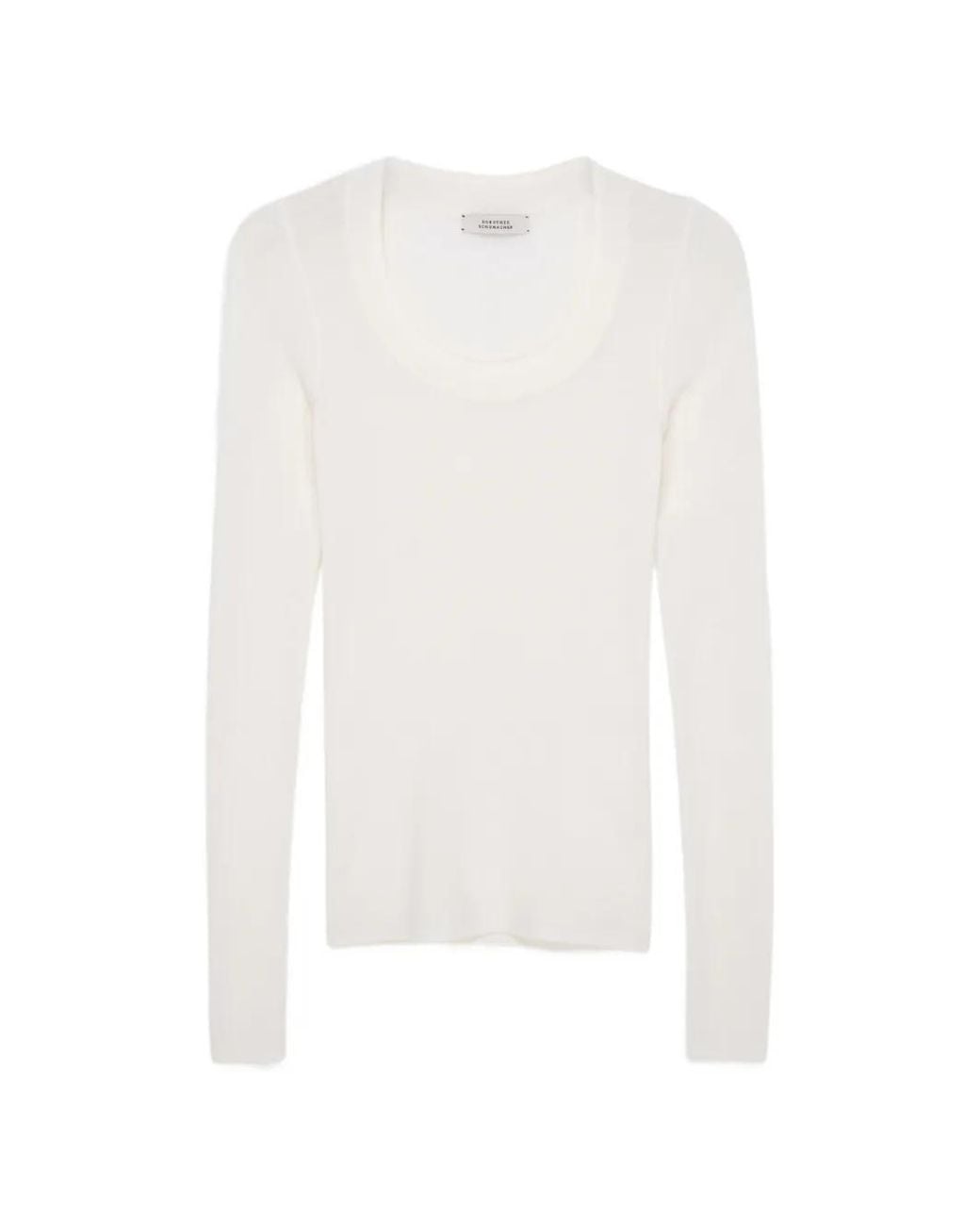 Dorothee Schumacher White Round-Neck Sweater
