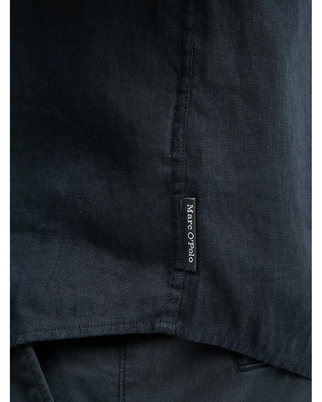 Marc O' Polo Black Short-Sleeve Chest-Pocket Shirt for men
