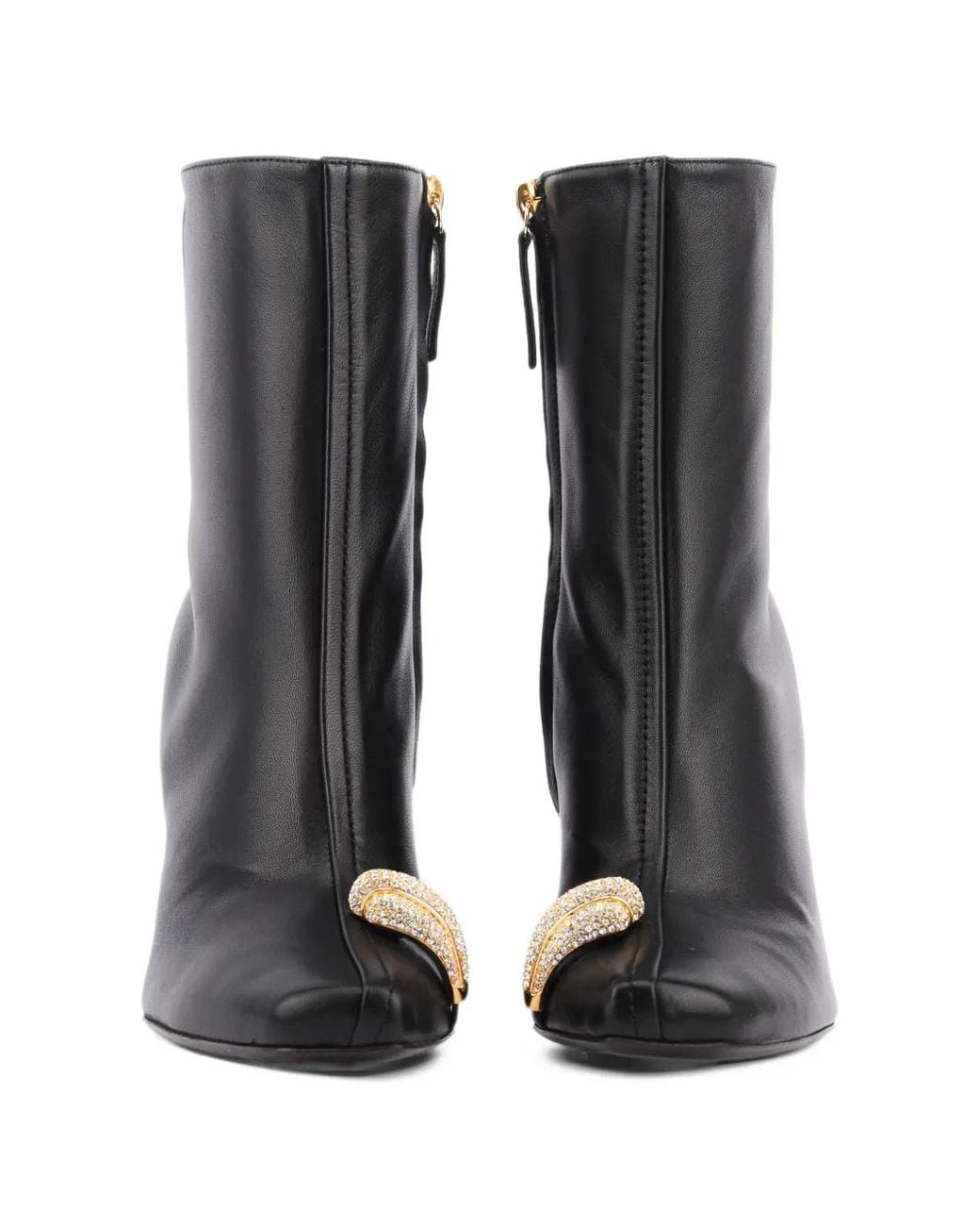 Giuseppe Zanotti Black Manhattan Crystal-Embellished Ankle Boots