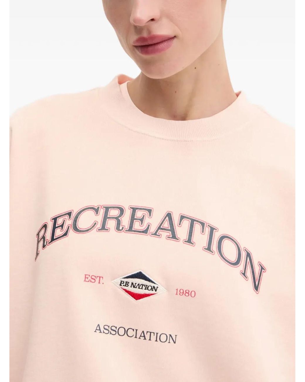 Felpa Con Logo di P.E Nation in Natural