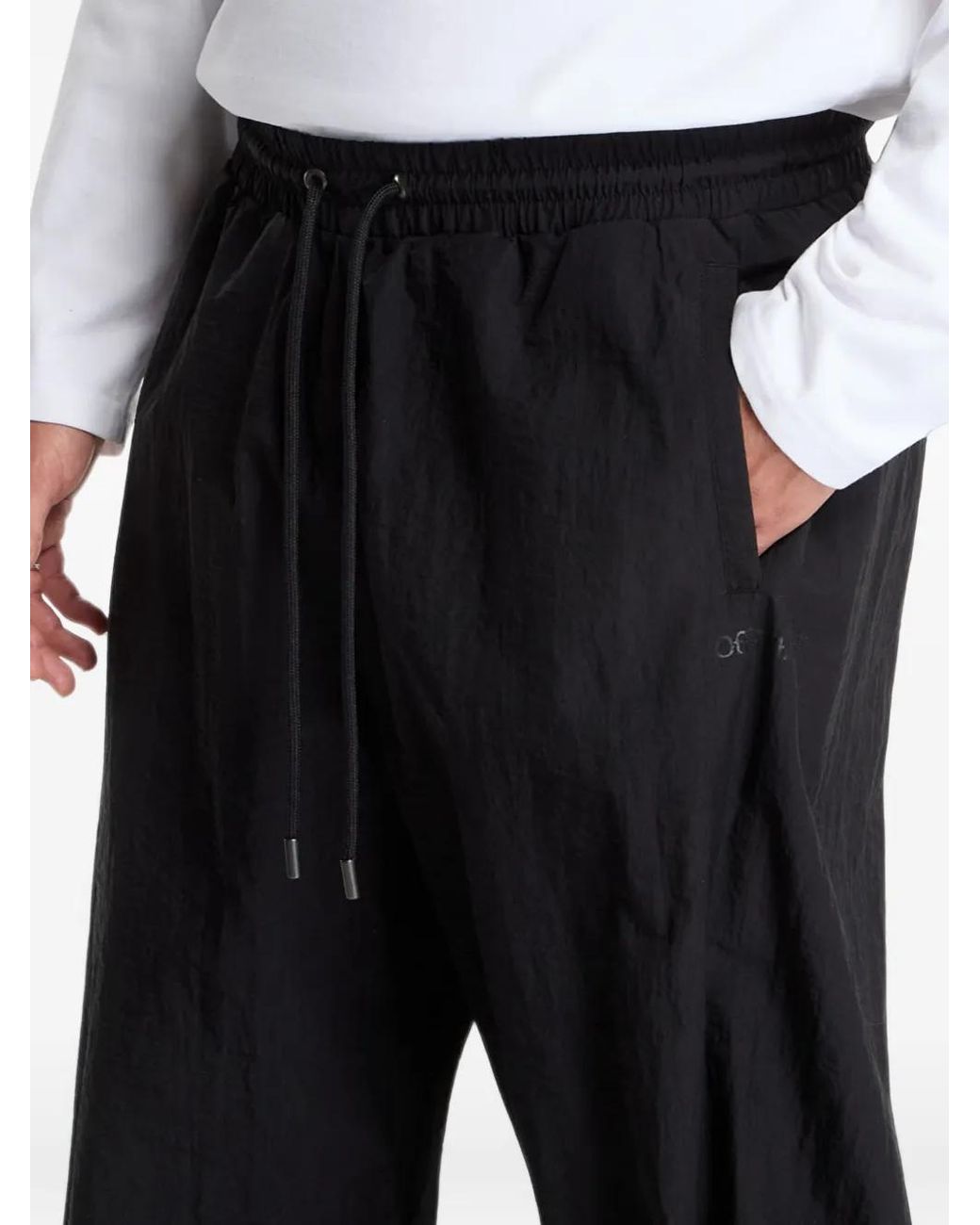 Off-White c/o Virgil Abloh Blue Diagonals-Print Track Pants for men