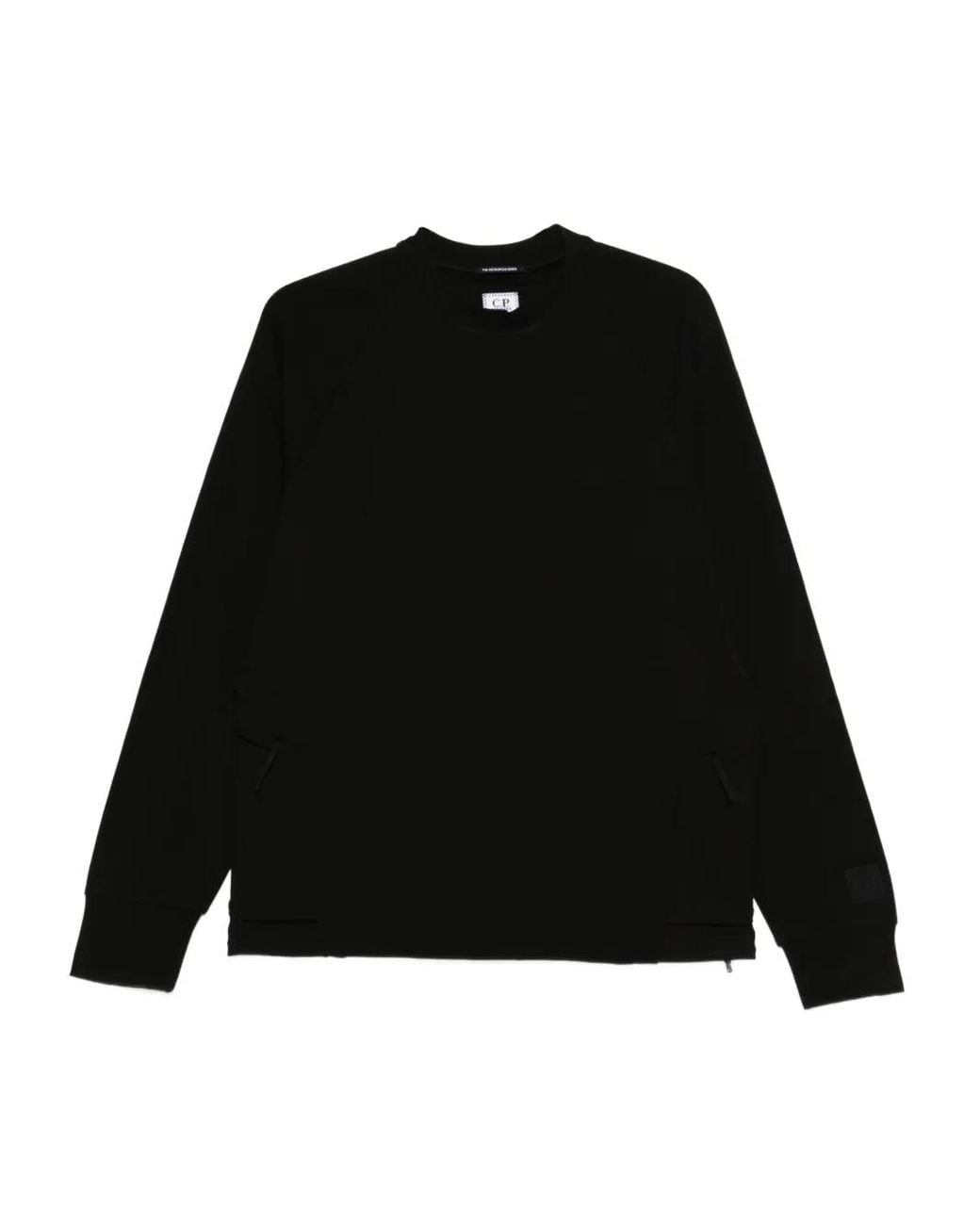 C P Company Black Crew-Neck Sweatshirt for men