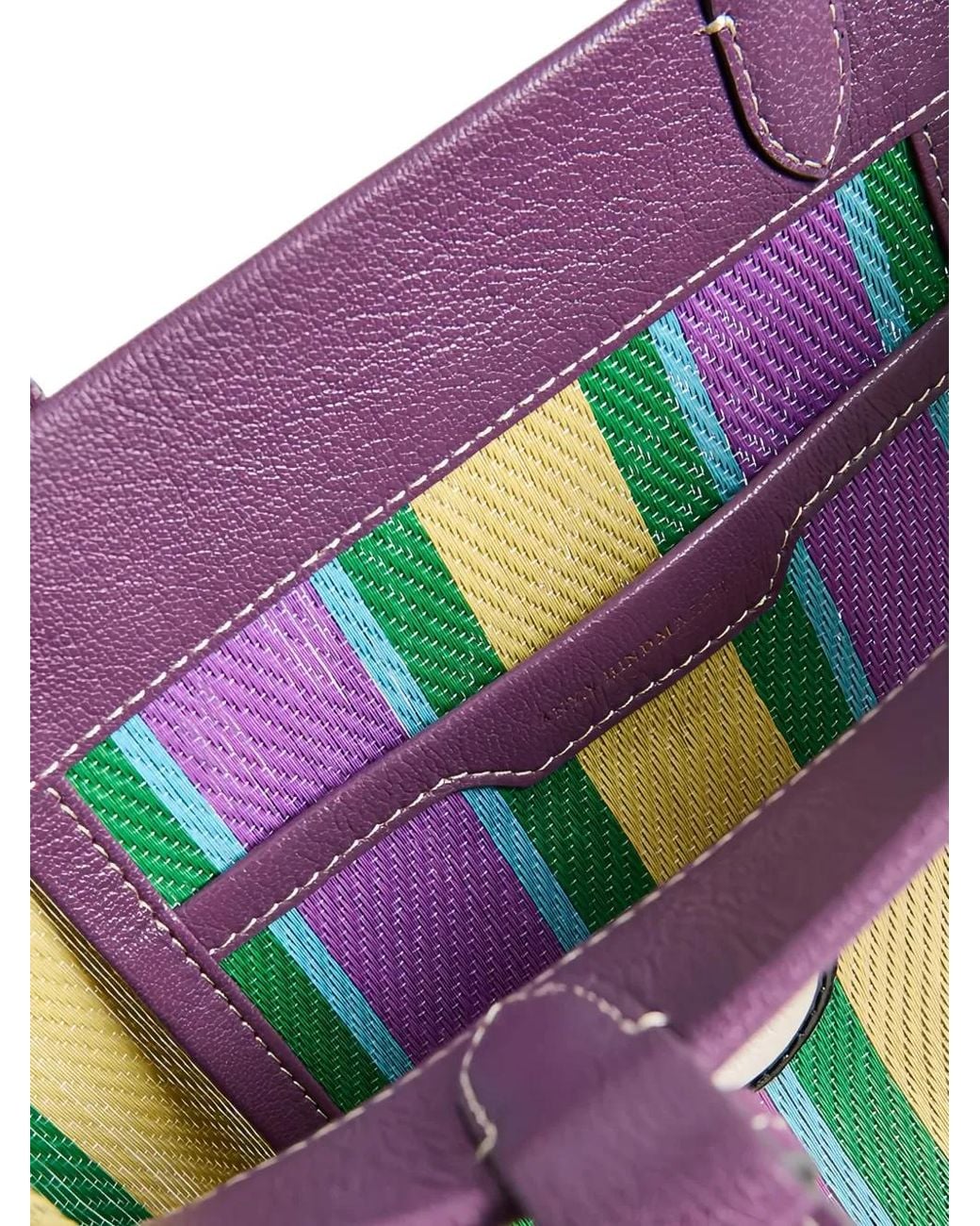 Anya Hindmarch Blue E/W Striped Tote Bag