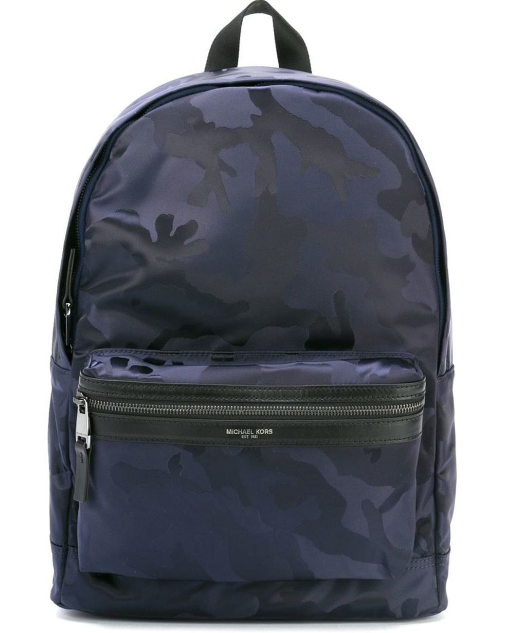 Mens Camouflage Nylon Jacquard Backpack, Michael Kors, Large, Blue (Indigo)  