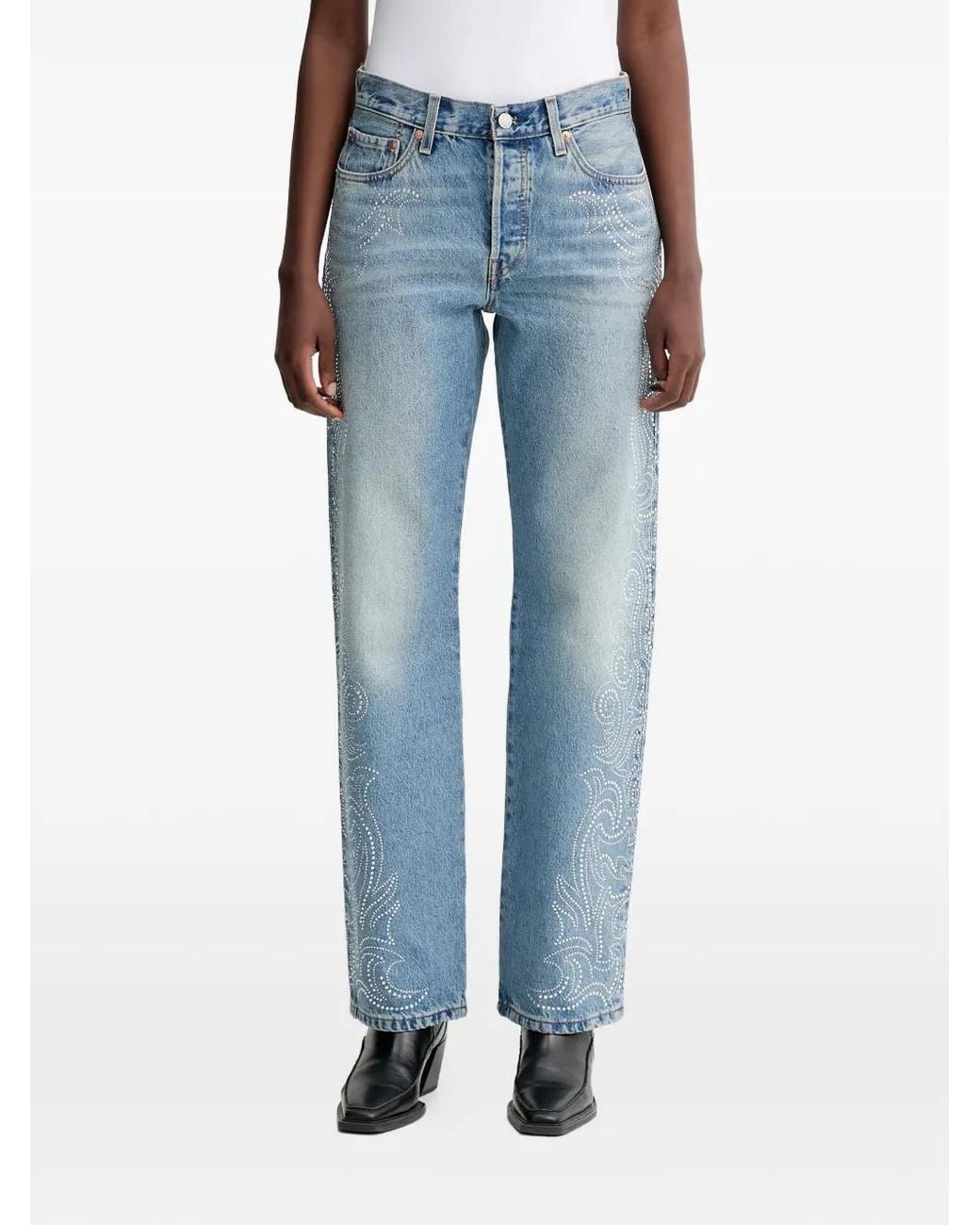 Levi's Blue 501 '90S Embellished Jeans