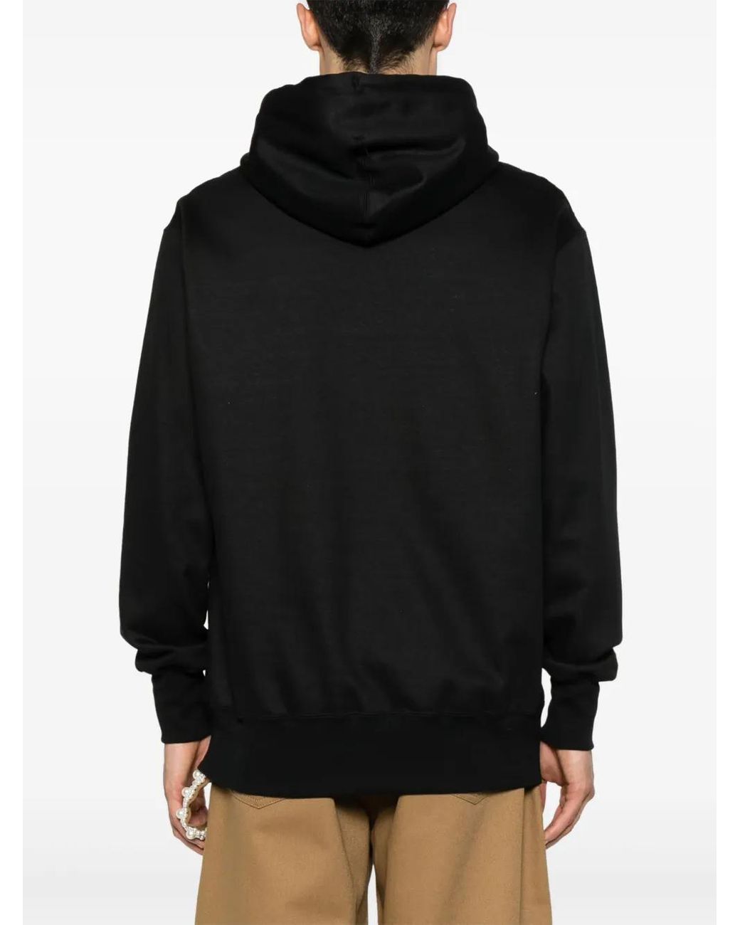 Felpa Con Cappuccio E Design Patchwork di Junya Watanabe in Black da Uomo